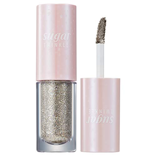 Peripera Sugar Twinkle Liquid Eye Shadow | Glitter, Sparkling, Intense Pigments, Long-Wearing, Not Animal Tested | Diamond 3carat (#04), 0.12 fl oz
