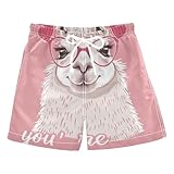 FULUHUAPIN Toddlers Drawstring Alpaca Cartoon Style Fashion Bathing Suit 20325542