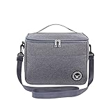 🍱 【Aislamiento térmico duradero】 Bolsa Térmica Porta Alimentos está hecha de material aislante de tres capas, La capa exterior de la bolsa aislante está hecha de tela Oxford, que es impermeable, repele la suciedad y no es fácil de rayar. Película de protección del medio ambiente de calidad hecha de aluminio, Y rellena con algodón perlado para una alta resistencia al calor.