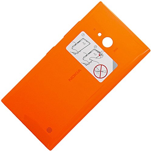 Copribatteria originale per Nokia Lumia 730, colore arancione, scocca posteriore