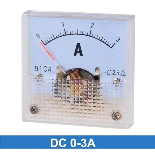Ampèremètre CC compact 91C4 à cadran carré 45x45mm haute lisibilité 3A
