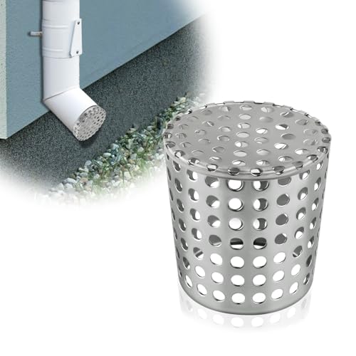 Boltigen PVC Pipe Vent Cap, Stainless Mesh Guard for 2.28–2.95" ID Pipe