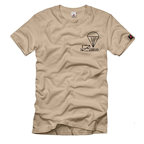 T-shirt militaire allemand Fernspäher 3RUD vêtement tactique sable L