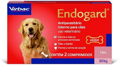 Virbac Endogard Vermífugo para Cães até 30 kg com 2 Comprimidos