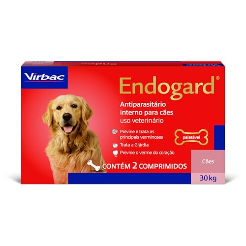 Virbac Endogard Vermífugo para Cães até 30 kg com 2 Comprimidos