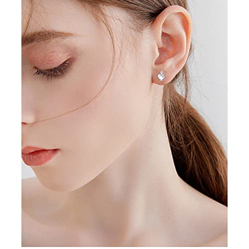 DAOCHONG Sterling Silver Sacred Heart & Immaculate Heart of Mary Mismatched Earring Studs - Christian Jewelry for Women & Men - Easter Gift2