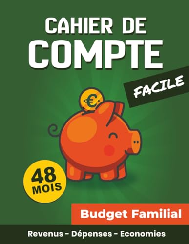 Cahier de Compte Facile - Suivi Mensuel: Suivez vos factures mensuelles et restez organisé | Planificateur et organisateur de budget XL - 48 mois