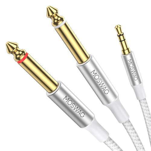 J&D Cavo TRS 6,35 mm Maschio a 2 x TS 6,35 mm Maschio, Splitter Y Stereo a Doppio Mono, Connettori Placcati Oro con Guscio in Rame, per Mixer, Interfaccia Audio e Studio J&D Cavo TRS 6,35 mm Maschio a 2 x TS 6,35 mm Maschio, Splitter Y Stereo a Doppio Mono, Connettori Placcati Oro con Guscio in Rame, per Mixer, Interfaccia Audio e Studio