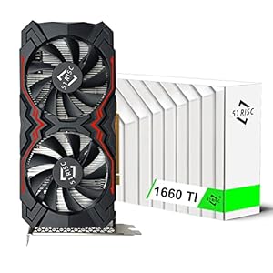 GeForce GTX 1660 Ti Graphics Card, 6GB GDDR6 192bit Video Card for Gaming GPU PCIe 3.0 x16 DP HDMI DVI 1080P 2K Game PC Card 1660ti 4K 8K Display (GTX 1660 Ti – Red)