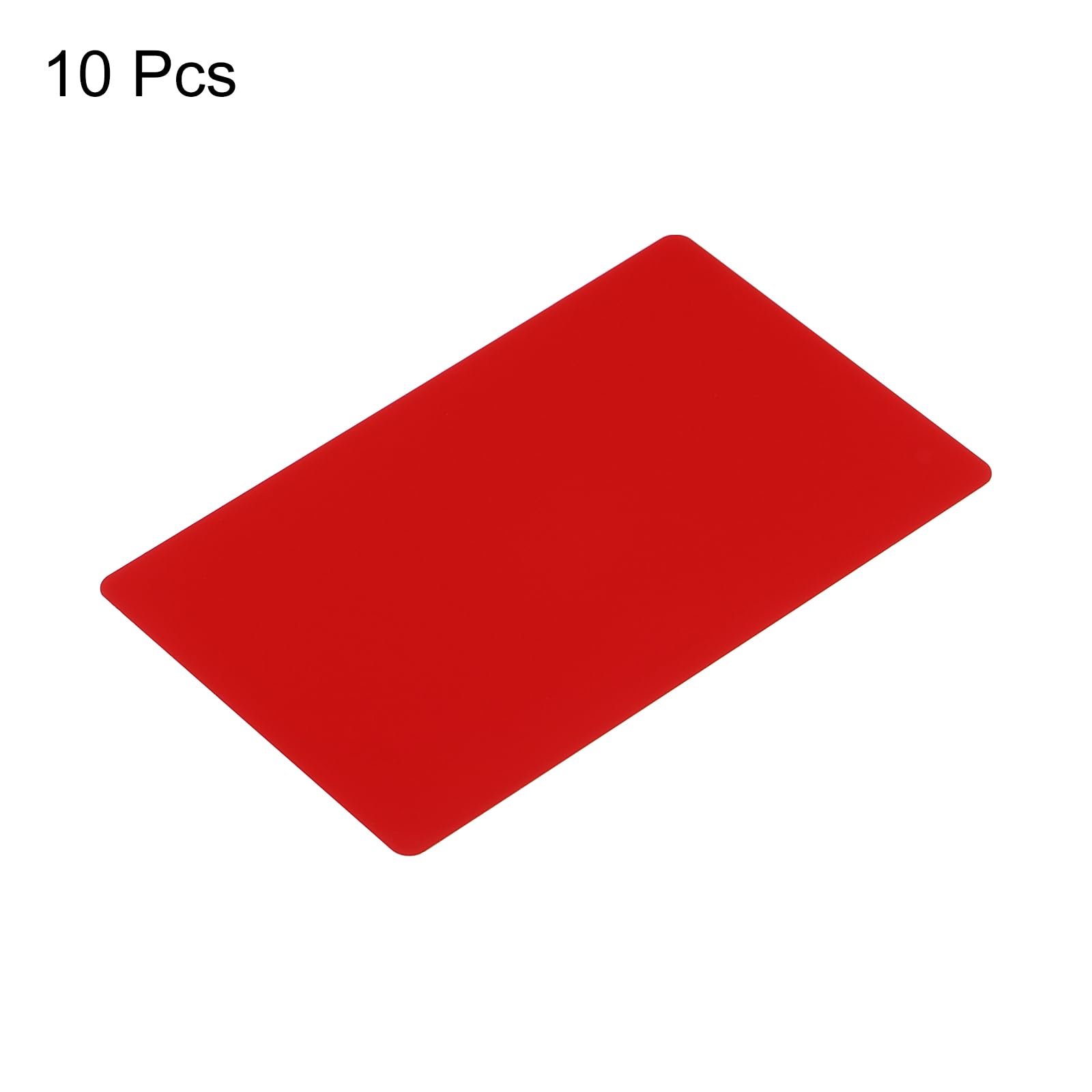 PATIKIL 0.45mm Metal Business Cards, 10 Pack Blank Name Card Laser Engraving Aluminum for DIY Gift Cards Red - Image 3