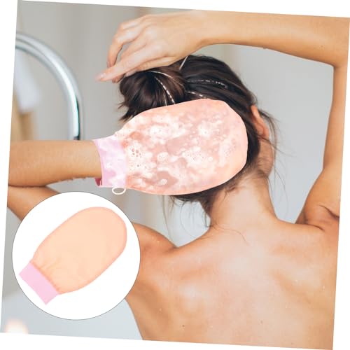 Image of Exfoliating Glove Body Washing Bathing Mitten Exfoliating Bath Glove Double Sided Exfoliating Mitt Shower Scrubber for Women Gentle Deep Cleansing Washable