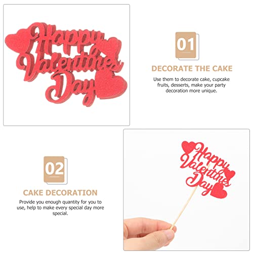 iplusmile Toppers De Cupcake Para O Dia Namorados: 20Pcs Toppers Para Bolos De Feliz Dia Namorados G