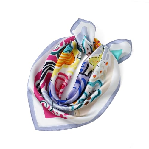 STARWHISPER 100% Real Mulberry Silk Scarf -21''x 21''-Lightweight Small Square Neckerchief Hair Scarf for Sleeping2