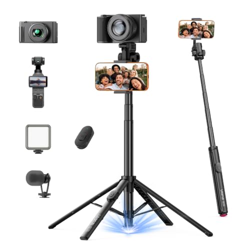 Image of ULANZI SK32 Selfie Stick w Remote, 71''Auto Open & Lift-Close Phone Tripod