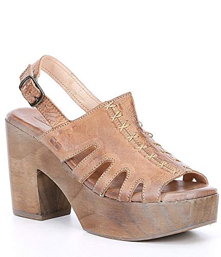 Bed|Stu Womenâ€™s Fontella Leather Wedge (Tan Rustic Mason Bfs, numeric_9_point_5)