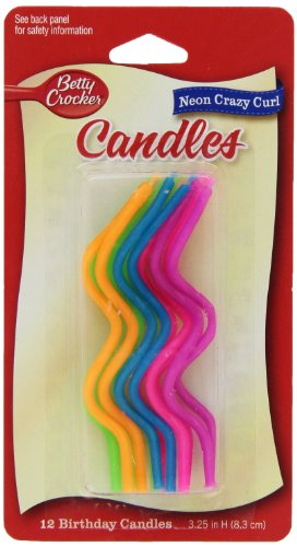 Betty Crocker Crazy Curl Neon Candle, 12-Count (Pack Of 12) #TOP7