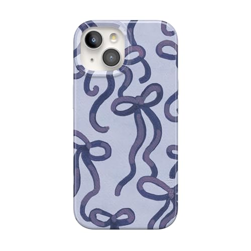 Casely iPhone 15 Plus Case | Love Me Knot | Blue Bow | Compatible with MagSafe | Classic Ultra Slim Design