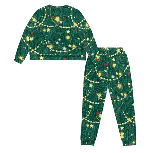 Image of Women's Pajamas Set Soft 2 Piece Loungewear Long Sleeve Pj Set Matching Sleepwear with Pockets for Women Plus Size