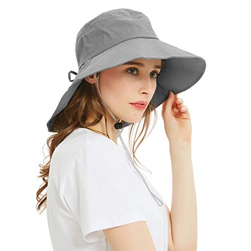 Waterproof Sun Hat For Women, Outdoor UV Protection Wide Brim Bucket Mesh...