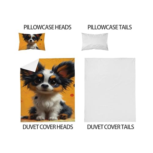 Housse de couette Border Collie ultra douce et respirante 2 pcs - 5