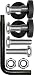 Cruiser Accessories 81430 Star Pin License Plate Frame Locking Fastener and Stainless Steel Rattle Stop Kit
