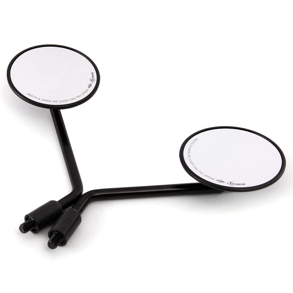Rétroviseur latéral de moto rond E9 CNC rétroviseur 10mm vis pour Cafe Racer Bobber Chopper