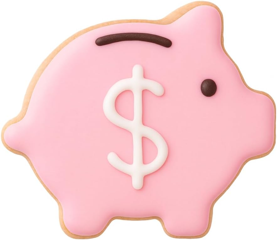 Piggy Bank Cookie Cutter with Easy Push Design image 5