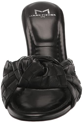 Marc Fisher Ltd Women's Janna Heeled Sandal, Black Leather, 8.5 #TOP1