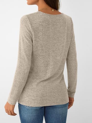 AUTOMET Womens Long Sleeve Tunic Top V Neck Button Shirts 2025 Dressy Casual Business Blouses4