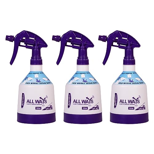 Defenders All Ways Home and Garden Sprayer Bottle – 500ml, Multi-Use - Indoor Plants, Cleaning, Outdoor, Garden, Fertilisers, Pesticides & Weed Killers - Triplepack
