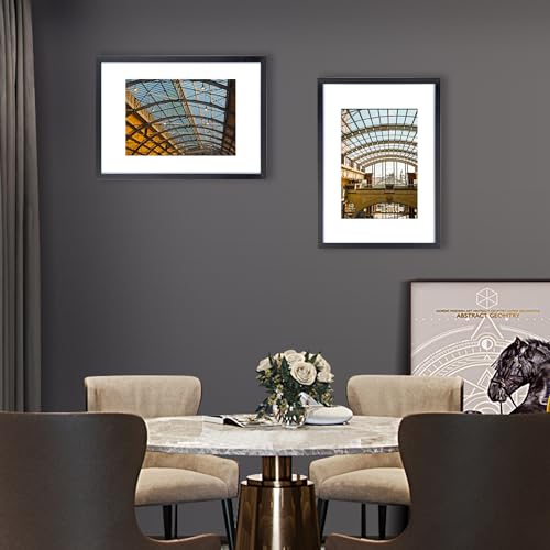 KAIWIN Picture Frame Black A3-21x30 cm (A4) with Mat, Photo frame with acrylic glass for hanging for photos posters, puzzles - Image 4