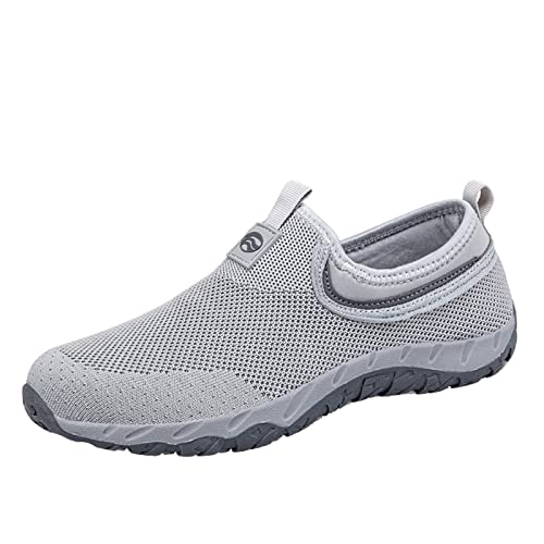 Chaussures de sport pour homme slip on en maille grise pointure 42