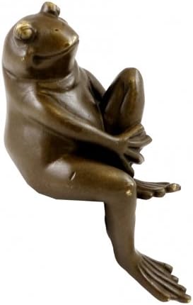 Miniatura 2 de Kunst & Ambiente - Bronce de Viena - Figura divertida - Rana sentada - Sello Bergmann - Escultura animal - Figura decorativa - Decoración para el