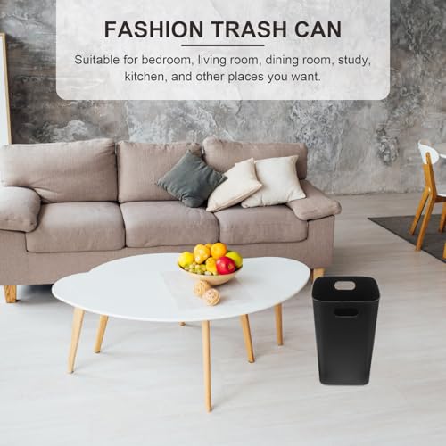Caneca de basura negra para cocina sin tapa miniatura 3