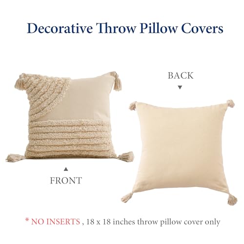 Housse de coussin bohème lit et canapé motif géométrique 2x - 4