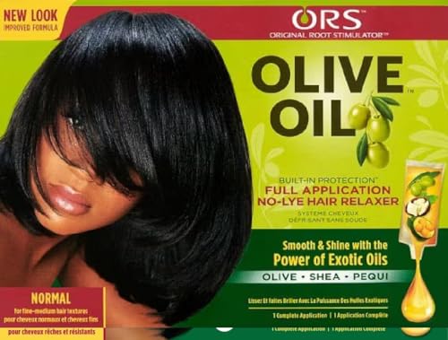 Olive Oil Hair Relaxer Normal Strength | 1 Application for Smooth Frizz-Free Hair