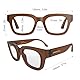 LONDON MOLE® Vegas Modebrille | Zero’s mit klaren Gläsern | Coole, übergroße quadratische/rechteckige/trapezförmige Rahmen | Herren Damen Unisex | Federgelenke