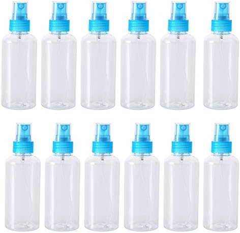 HOSL 1 Ounce Empty Small Spray Bottles Perfume Spray Bottle Essential Oil Bottles Travel Bottles for Cleaning Solutions Reusable Portable Clear Fine Mist Plastic Bottles