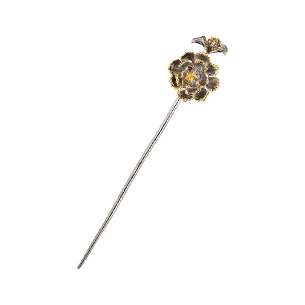 Gioielli per Capelli Cinesi, Forcina for Capelli Vintage, Bacchette Cinesi for Capelli in Argento Sterling S925,
