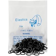 LA MIERE Non latex 100P Black Orthodontic Elastics Dental Rubber Bands Intraoral Black Elastic Bands Medium, 5 Oz, 1/4" 6.4mm
