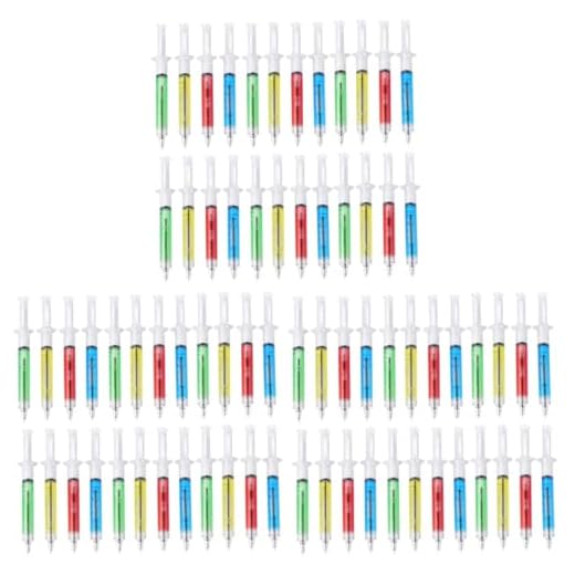 NUOBESTY 150 StüCk Simulierte Bunte Nadel Kugelschreiber Kreativer Spritzenschreibstift FüR SchulbüRo Schreibwarenbedarf (ZufäLlige Farbe)