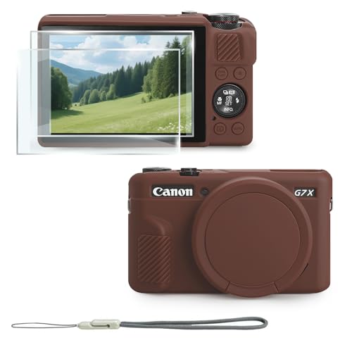 Funda para cámara Canon PowerShot G7 X Mark II color marrón