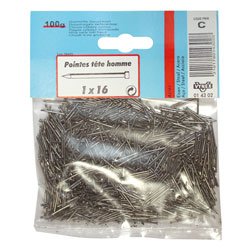 Pointe TH Acier 1.0x20 VYNEX idéale pour fixer les moulures de la maison