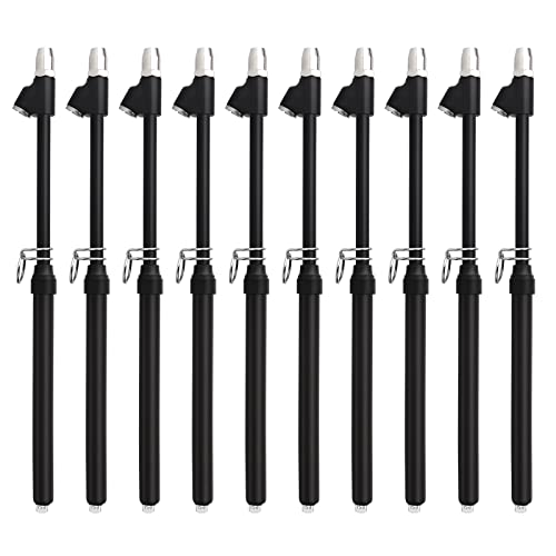 MEANLIN MEASURE Black Double Straight Type Tire Pressure Gauge, 10Pcs, 10-150 Psi, Suitable for Trucks, Cars, Motorcycles