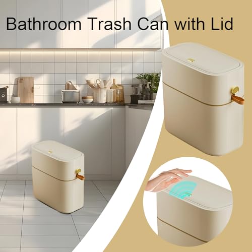Contenedor de residuos compacto para solucionar la falta de espacio en baño 3