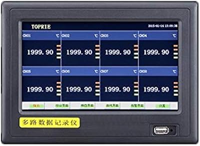 MeterTo 7 inch Color Touch Screen Multi Channel Paperless Recorder TP710-8 Paperless Recorder Free Internet of Things Platform for IE Remote Monitoring K,E,R,B,N,T,E,J,S,WRE5-26,WRE3-25