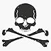 HOF Trading Skull and Crossbones Jolly Roger Vinyl Sticker Waterproof Decal Laptop Wall Window Bumper Sticker 5"