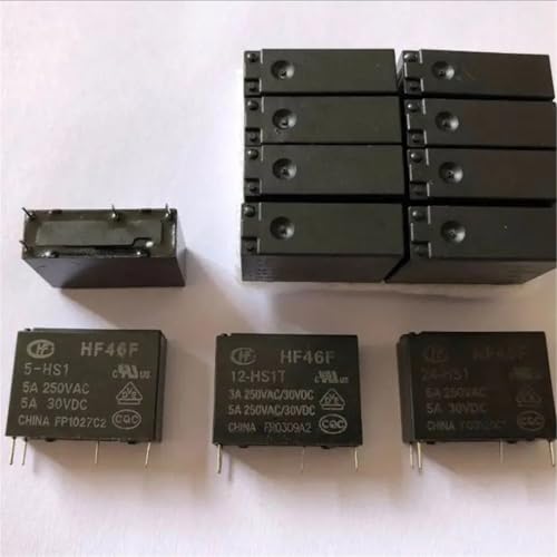 Relés de potencia HF46F-12-HS1 de 5A y 4PIN para automatización industrial y domótica