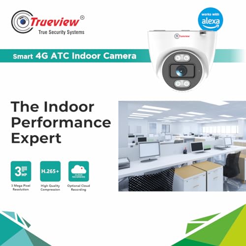 Trueview Smart Security Camera 4G 3mp CCTV Dome Camera for Home | Shop | Office | Farm | Construction Site | Sim Based Camera (4G Sim Based 3MP 1296p HD with 4 IR LED) 6 41XBAR4oOeL