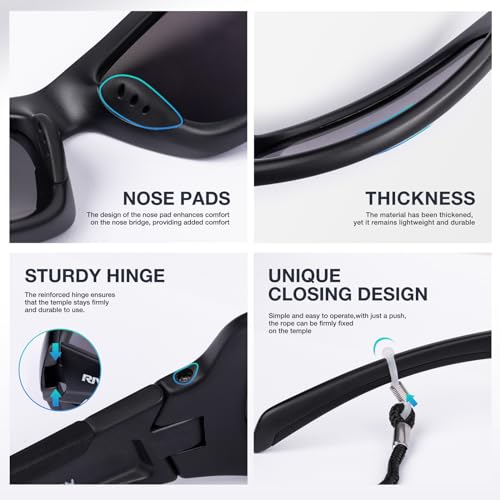 Image of RIVBOS Sunglasses for Men Women Polarized UV Protection Sports Fishing Driving Shades Cycling RB833